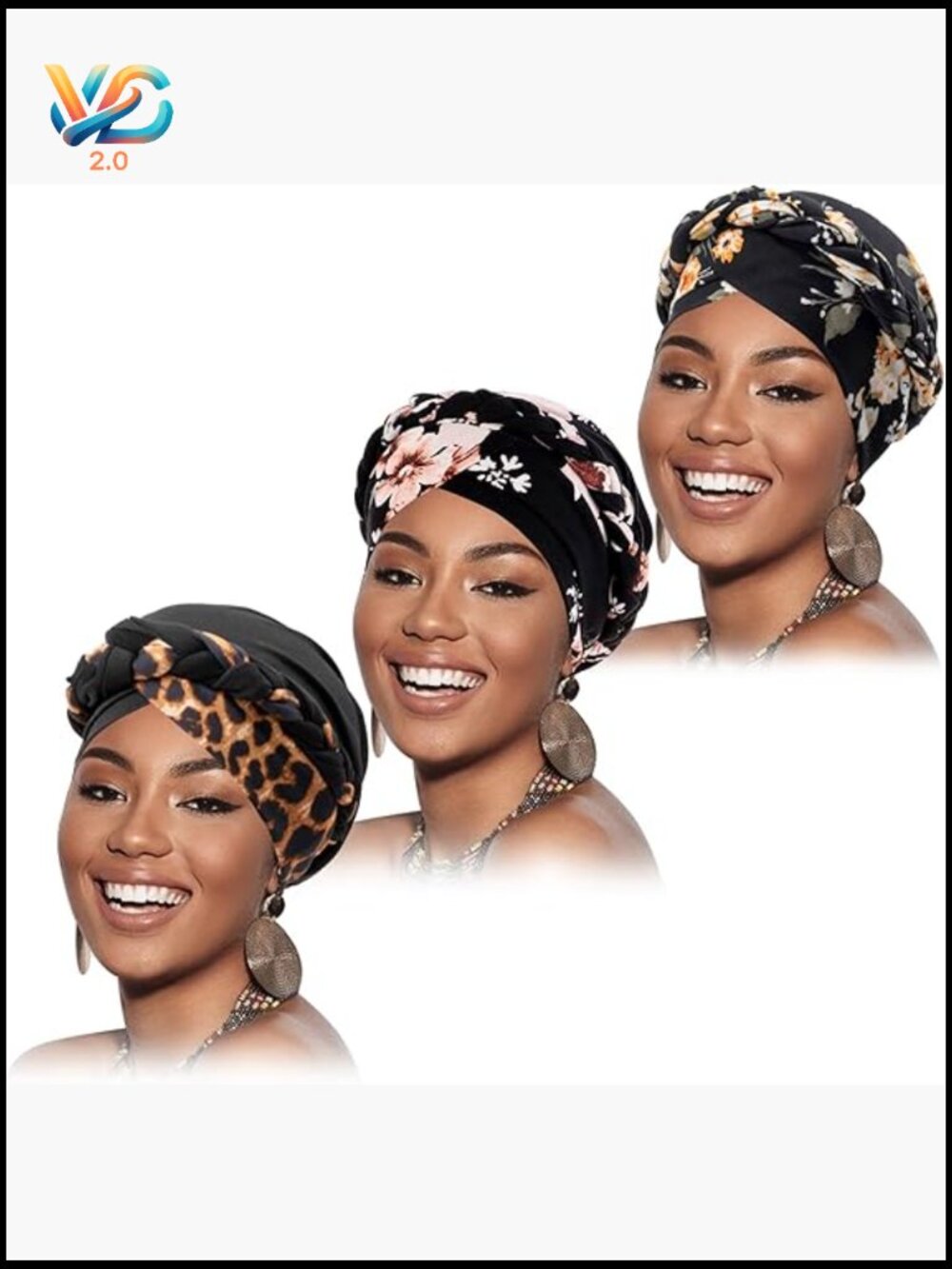 Pre-Tied Twisted Braids Beanie Headwrap Turban Cap Stretchy Soft Chemotherapy